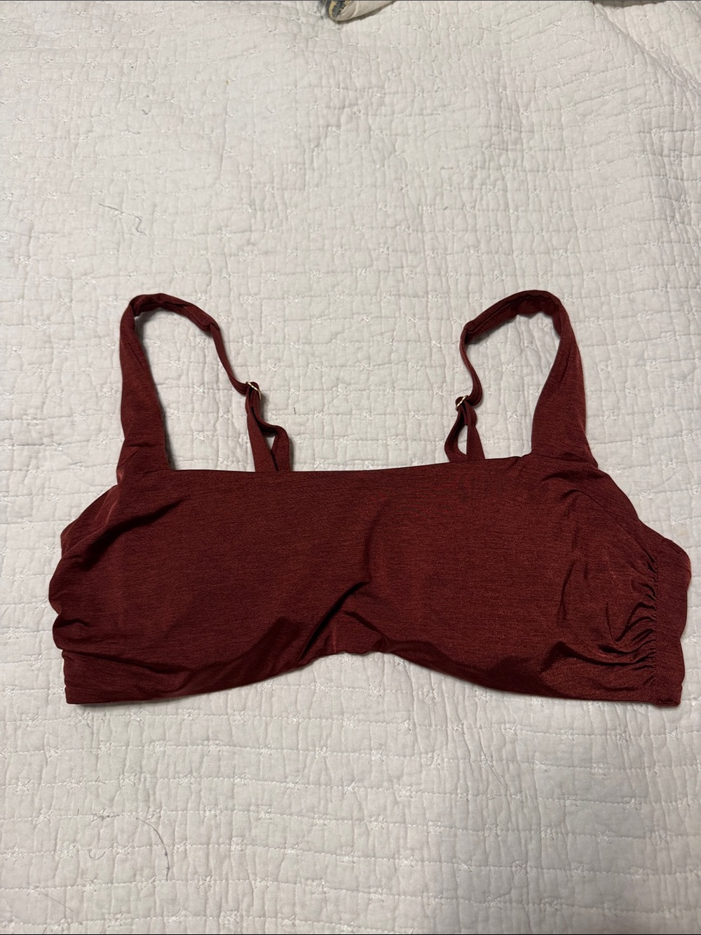NWOT Athleta Bikini Top in Deep Wine Red